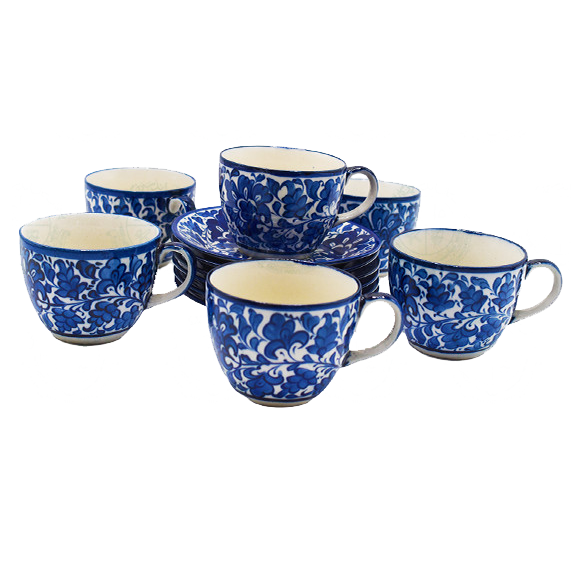 6-Piece Teacup and Saucer Set